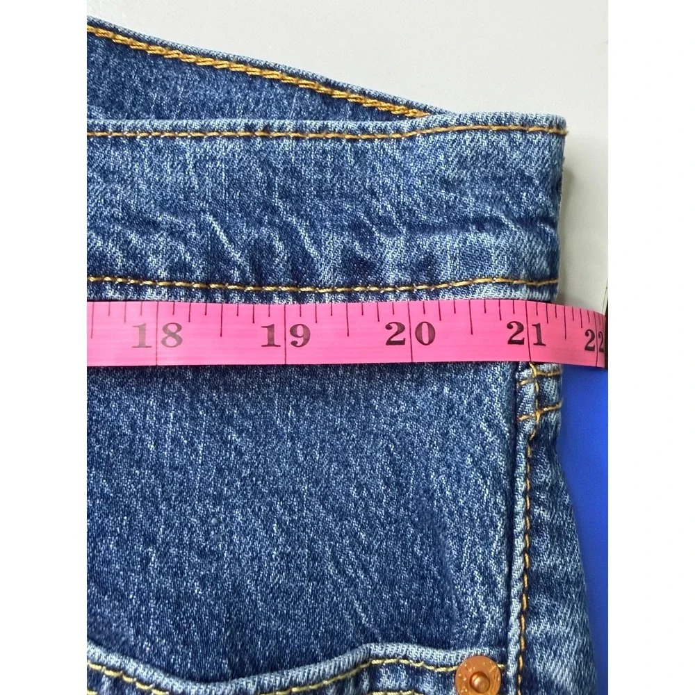 Levis 505 Jeans Mens 42x30 Blue Regular Fit Straight Leg Stretch Denim